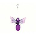 Regal Art & Gift Regal Art & Gift REGAL11577 Solar Dragonfly Lantern - Purple REGAL11577